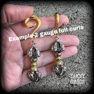 Dorje vajra gauged earrings