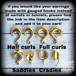Geometric tunnel earrings-Circle earrings