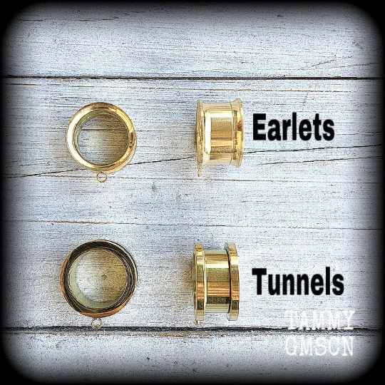 We will make your earrings on earlets or tunnels