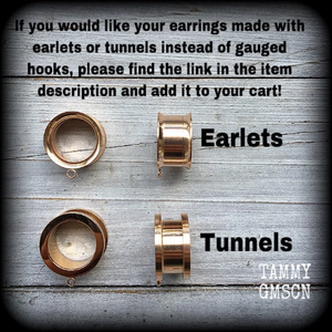 Rose gold tone mandala gauged earrings-Cradle weights