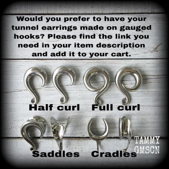 Razor blade tunnel earrings