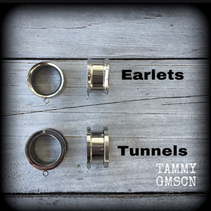 Cloudy quartz tunnel dangles