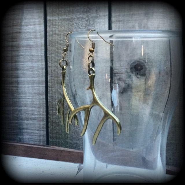 Antler earrings-Deer Mother earrings