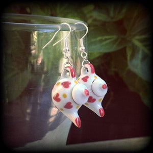 Teapot earrings-Alice in Wonderland earrings