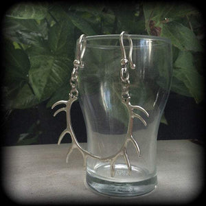 Antler earrings-Ear hangers