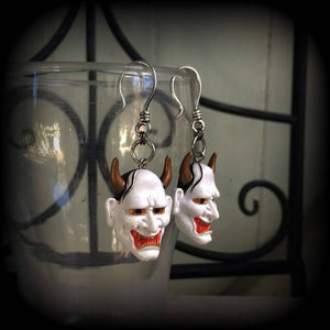 Hannya Mask earrings-Ear hangers