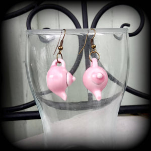 Teapot earrings