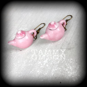 Teapot earrings