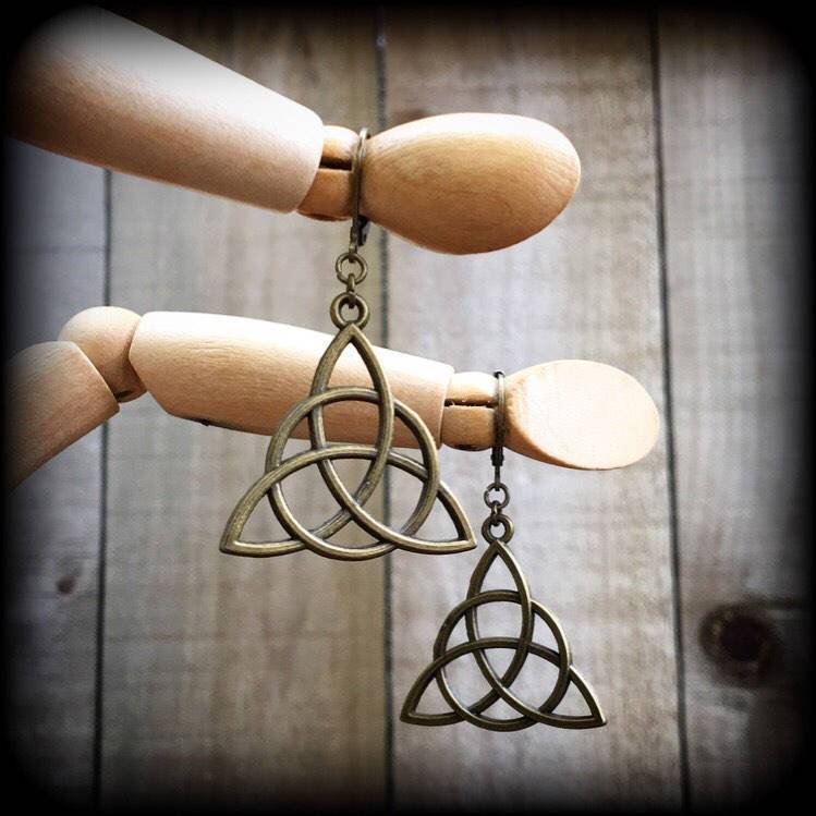 Triquetra earrings-Trinity Knot earrings