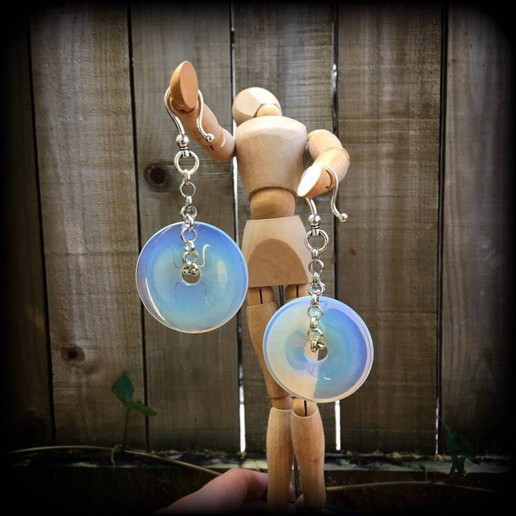 Opalite earrings-Ear hangers