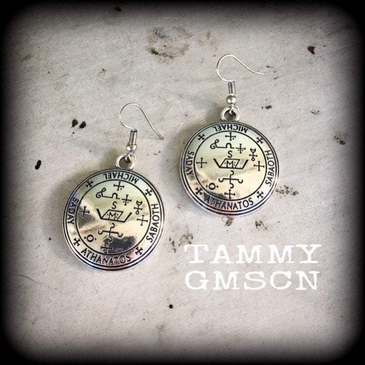 Archangel Michael talisman earrings-Occult earrings