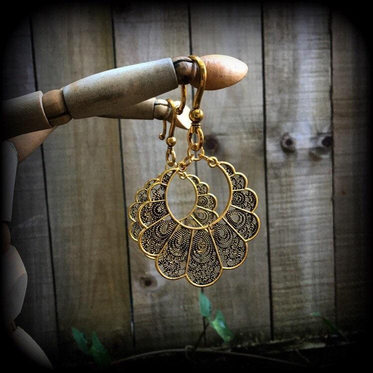 Goddess Aphrodite filigree earrings-Ornate ear hangers