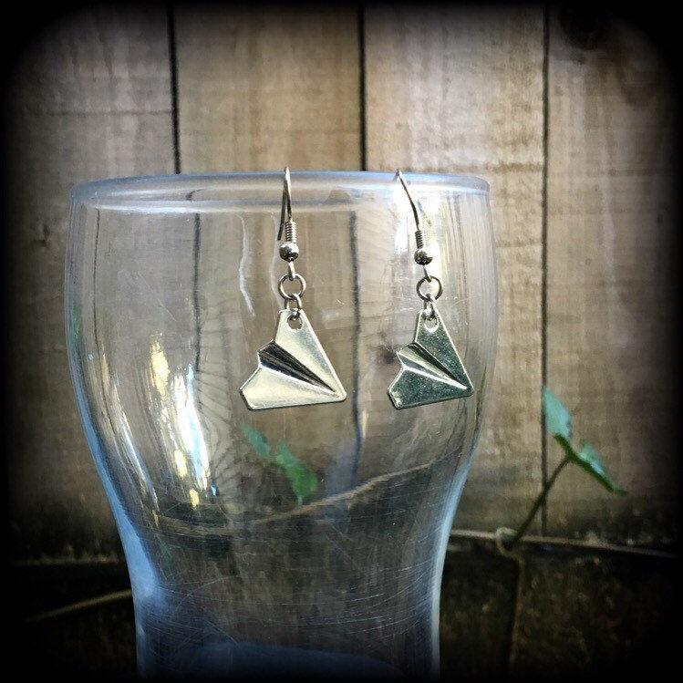 Airplane earrings-Aeroplane earrings