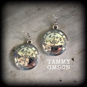 Archangel Michael talisman earrings-Occult earrings