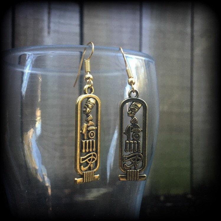 Cartouche earrings-Egyptian earrings