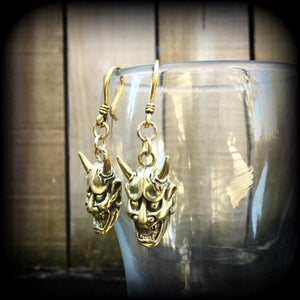 Hannya mask earrings-Japanese earrings