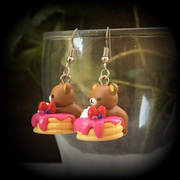 Japanese bear earrings 