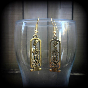 Cartouche earrings-Egyptian earrings