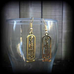 Cartouche earrings-Egyptian earrings