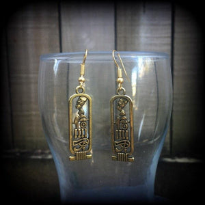 Cartouche earrings-Egyptian earrings