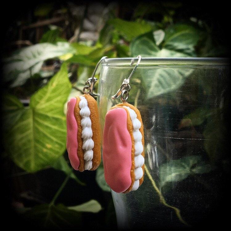 Donut earrings-Junk food jewellery
