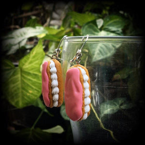 Donut earrings-Junk food jewellery