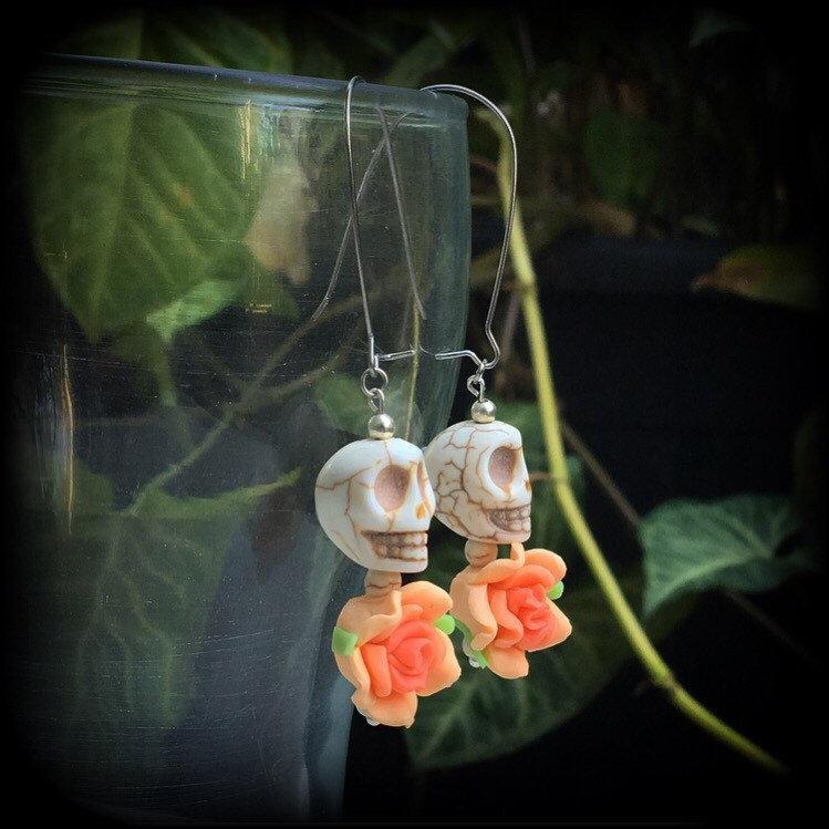 Day of the dead skull earrings-Los Muertos earrings