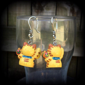 Maneki Neko earrings-Japanese Cat earrings