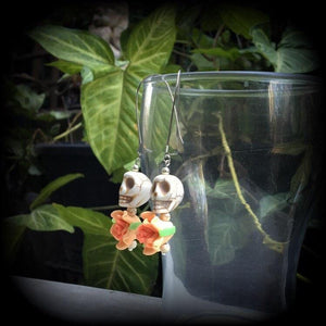 Day of the dead skull earrings-Los Muertos earrings