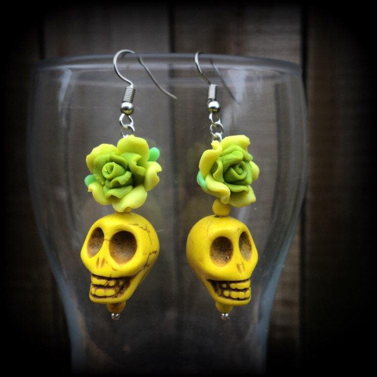 Skull earings-Day of the Dead earrings