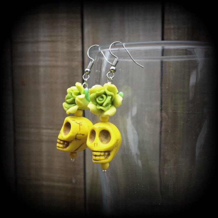 Skull earings-Day of the Dead earrings