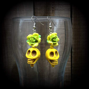 Skull earings-Day of the Dead earrings