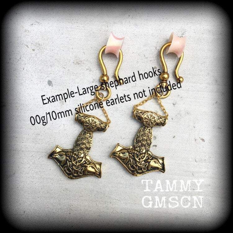 Thors Hammer earrings-Viking earrings