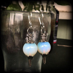 Moonstone earrings-Opalite earrings