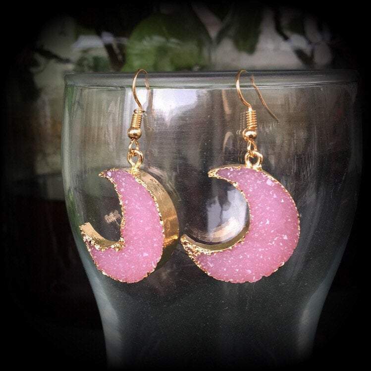 Pink gemstone earrings 