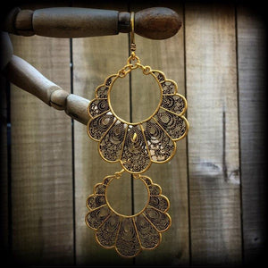 Goddess Aphrodite earrings-Ornate ear hangers