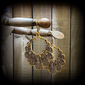 Goddess Aphrodite earrings-Ornate ear hangers