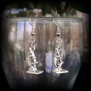 Microscope earrings-Science earrings