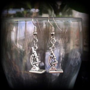 Microscope earrings-Science earrings