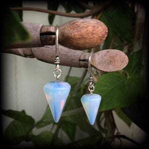 Opalite earrings-Ear hangers