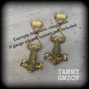 Thors Hammer earrings-Viking earrings