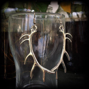 Antler Queen earrings-Horned goddess earrings