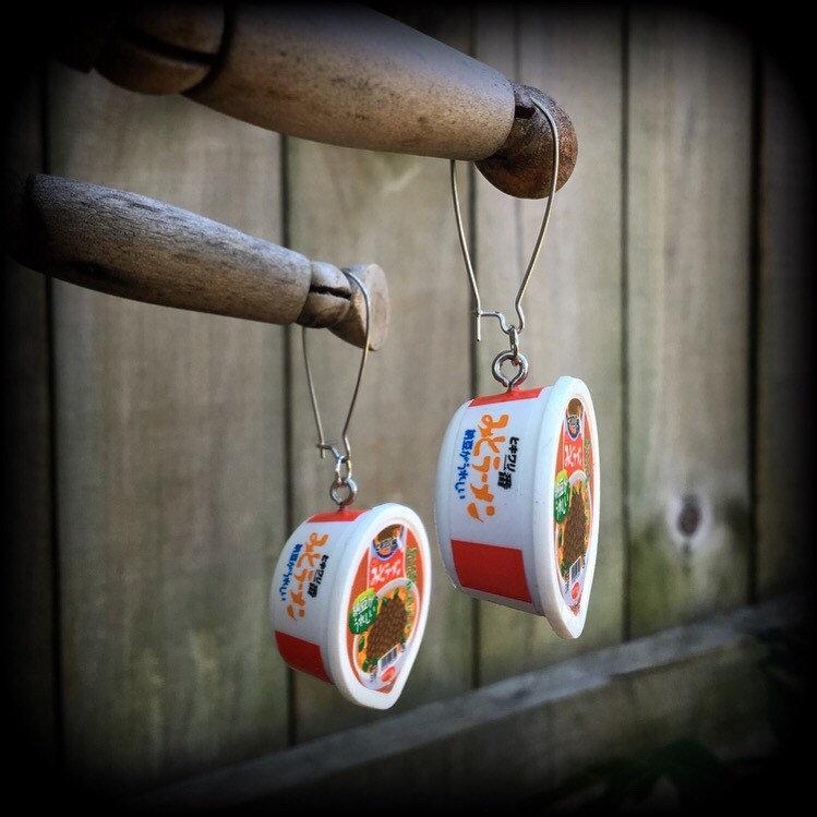 Noodles earrings-Ramen earrings