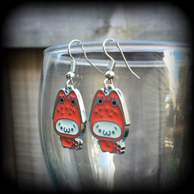 Hello Kitty earrings-Lobster earrings