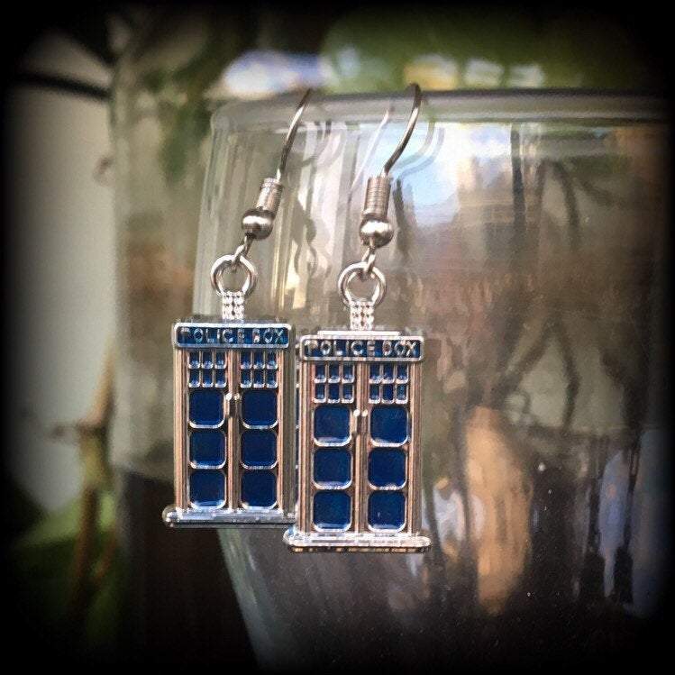 Tardis earrings 