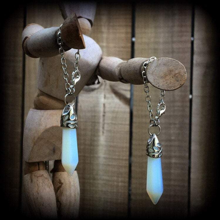 Gemstone ear hangers