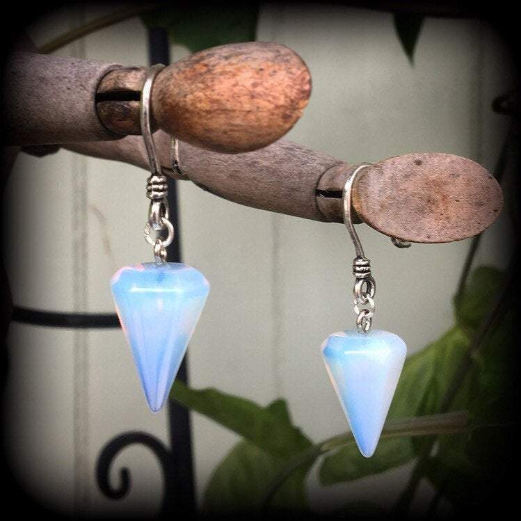 Opalite earrings-Ear hangers