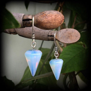 Opalite earrings-Ear hangers