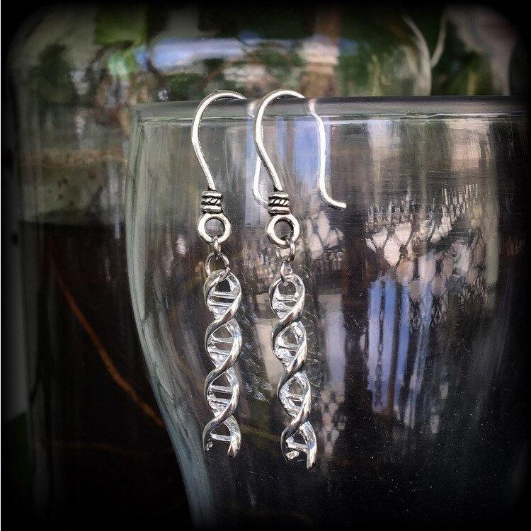DNA helix earrings-Science earrings