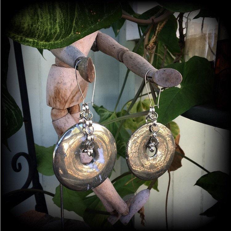 Pyrite earrings-Gemstone earrings